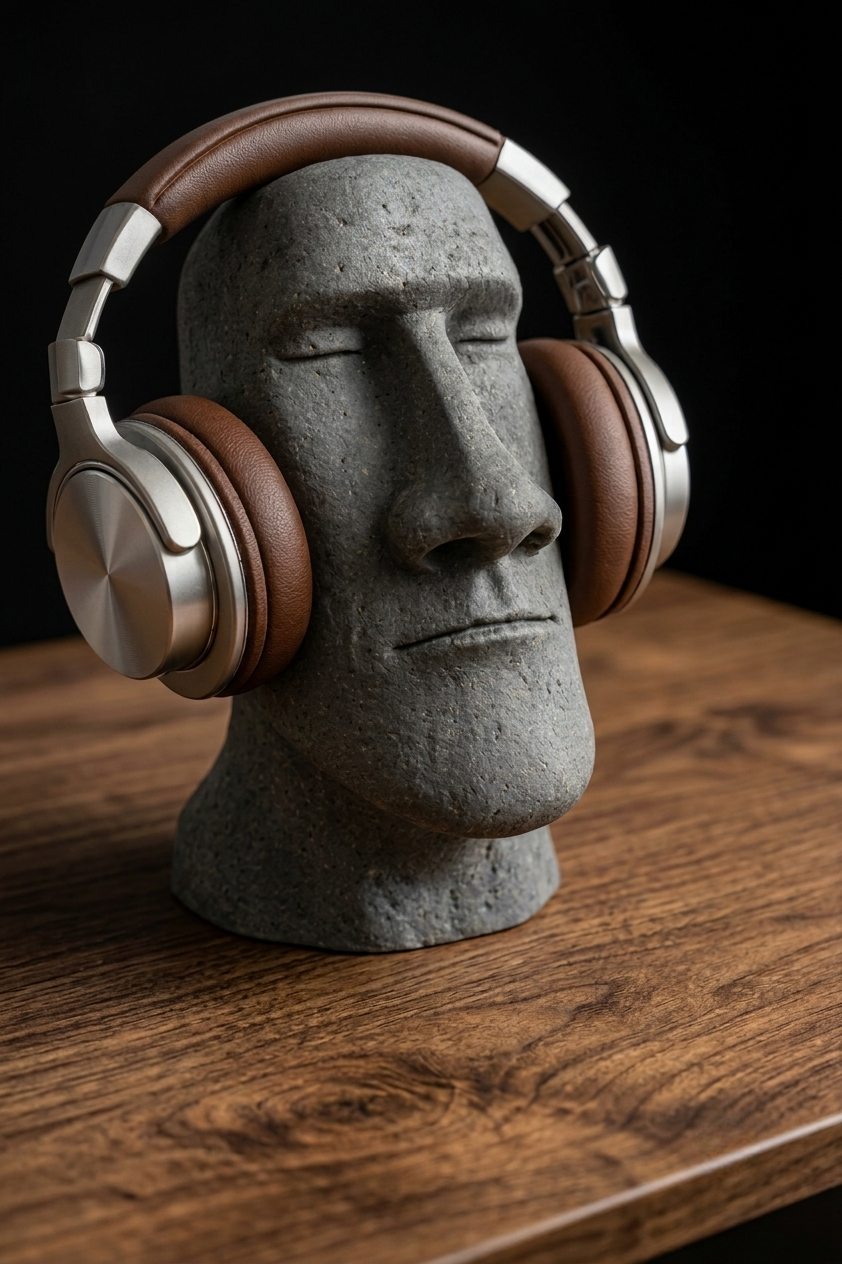 Suporte de Fone de Ouvido Moai (Ilha de Páscoa)