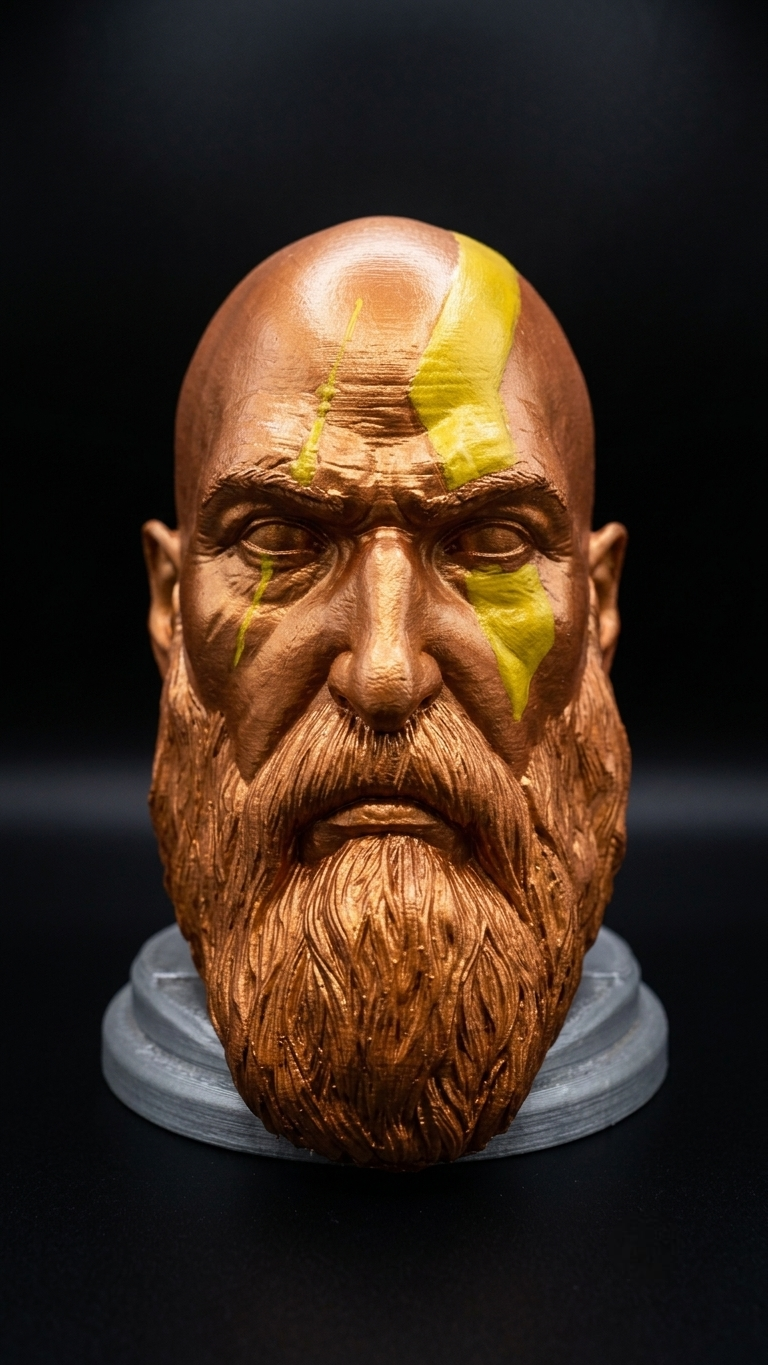 Busto Kratos — Edição Ouro Legítimo